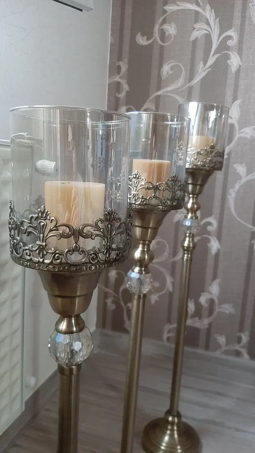 شمعدان کنار سالنی لوکس پیوتر اصل|چراغ خواب و آباژور|کرمانشاه, |دیوار