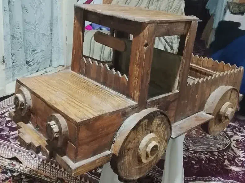 ماشین چوبی|اسباببازی بچه|شاندیز, |دیوار