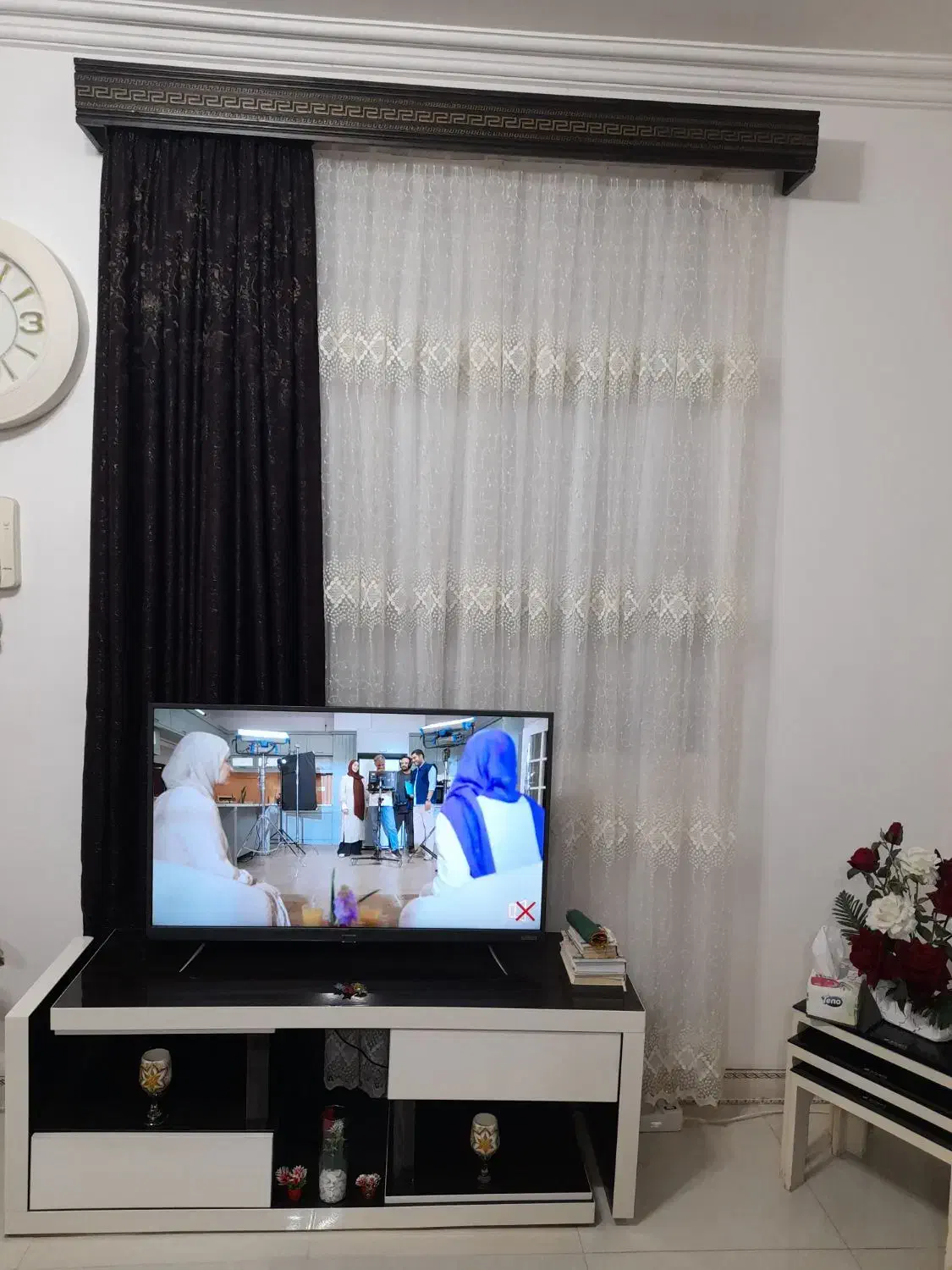 پرده 2 عدد|پرده، رانر، رومیزی|رشت, گلباغ نماز|دیوار