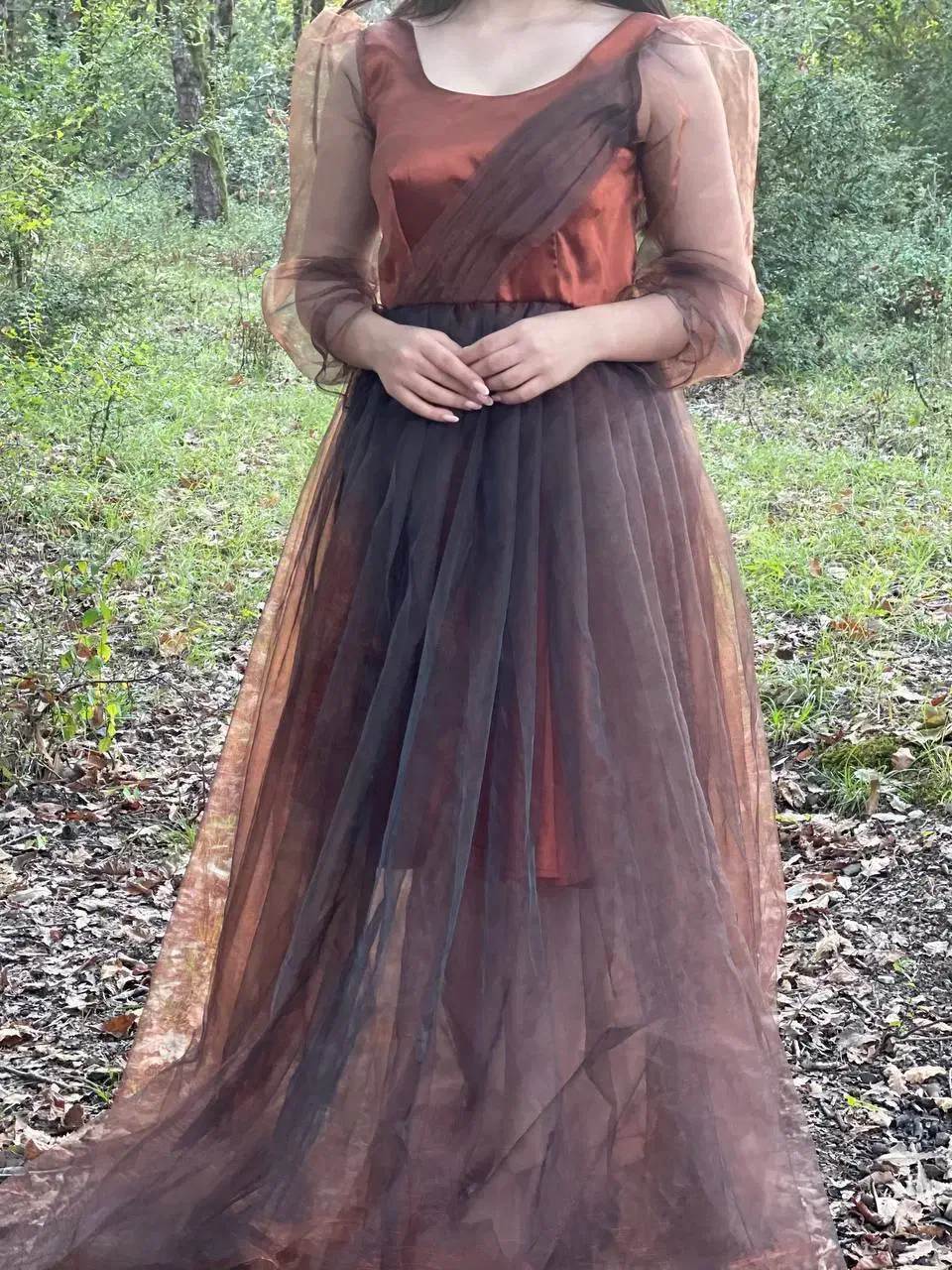 پیراهن مجلسی شیک رنگ سال قهوه ای زیبا|لباس|رضوانشهر, |دیوار