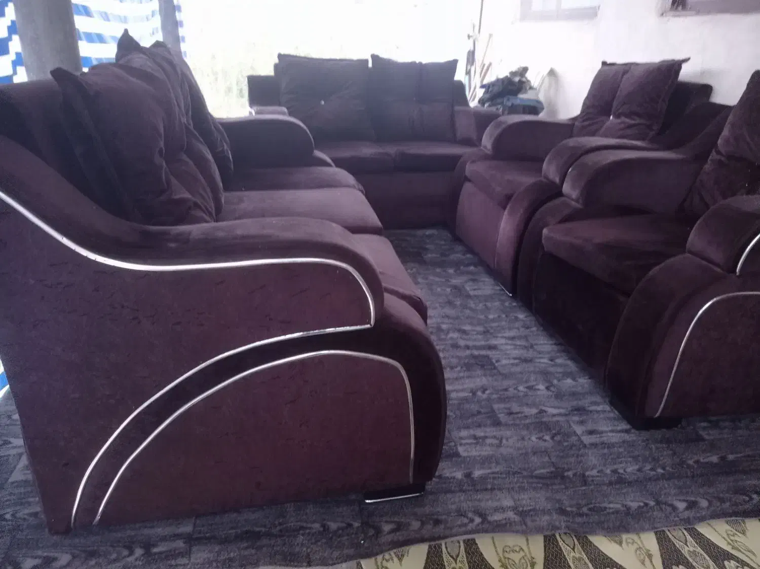 مبل 7نفره تمیز سالم|مبلمان خانگی و میز عسلی|آستانه اشرفیه, |دیوار