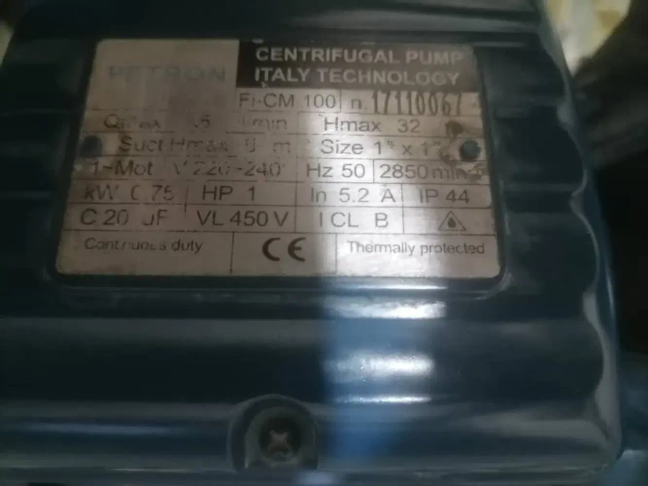 پمپ ۱ اسب بشقابی ایتالیایی عالی|ابزارآلات|اصفهان, قلعه طبره|دیوار