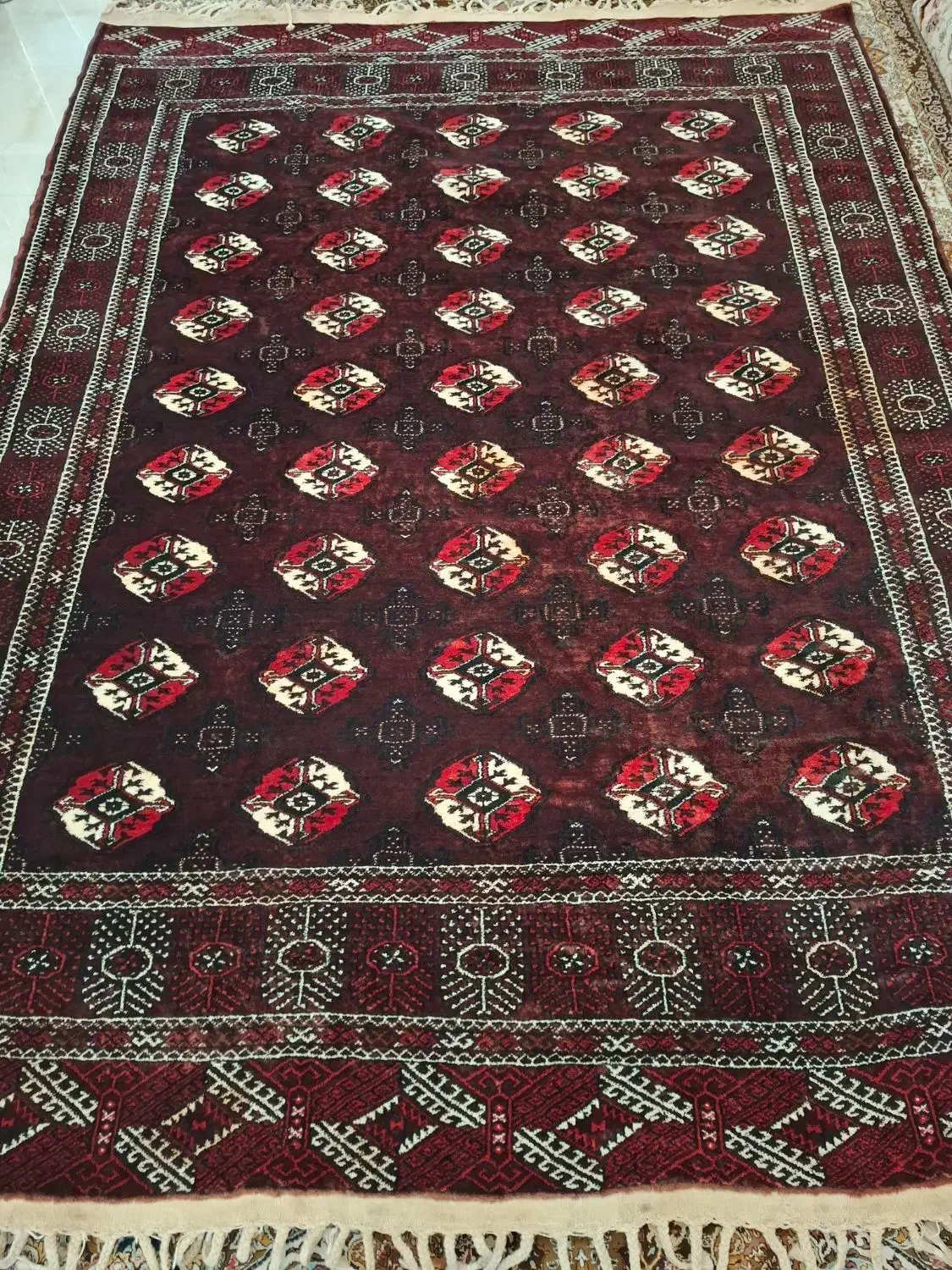 فرش دستباف ترکمن ۷ متری و ۱۰ متری در حد نو|فرش|تهران, خاک سفید|دیوار