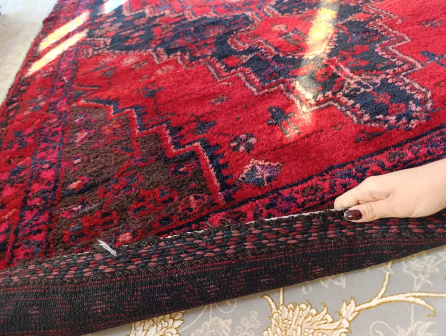 قالی محلی زیبا|فرش|دره شهر, |دیوار