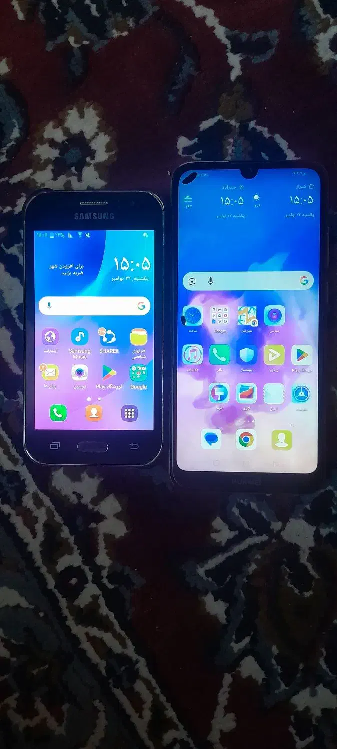 گوشی یا موبایل هواوی وای ۶ و سامسونگ جی۱|موبایل|شیراز, شیشه‌گری|دیوار