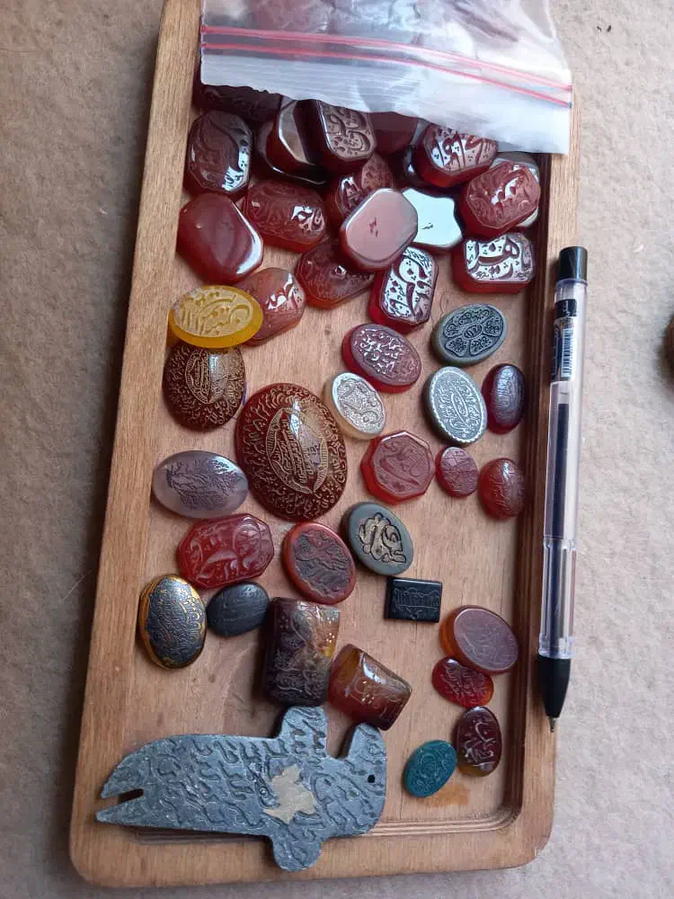 انگشتر سنگ خطی کلکسیونی قدیمی|جواهرات|تهران, شادآباد|دیوار