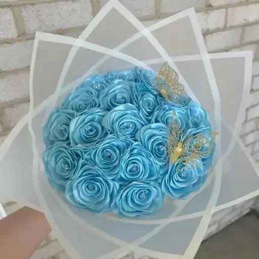 گل روبانی باکس و دسته گل‌تخ.فیفی|گل مصنوعی|محمدیه-قزوین, |دیوار