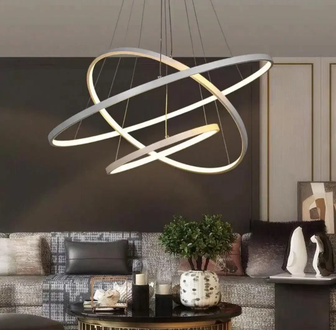 لوستر مدرن با ریموت کنترل و اپ موبایل و ۴حالت نوری|لوستر و چراغ آویز|اردبیل, |دیوار