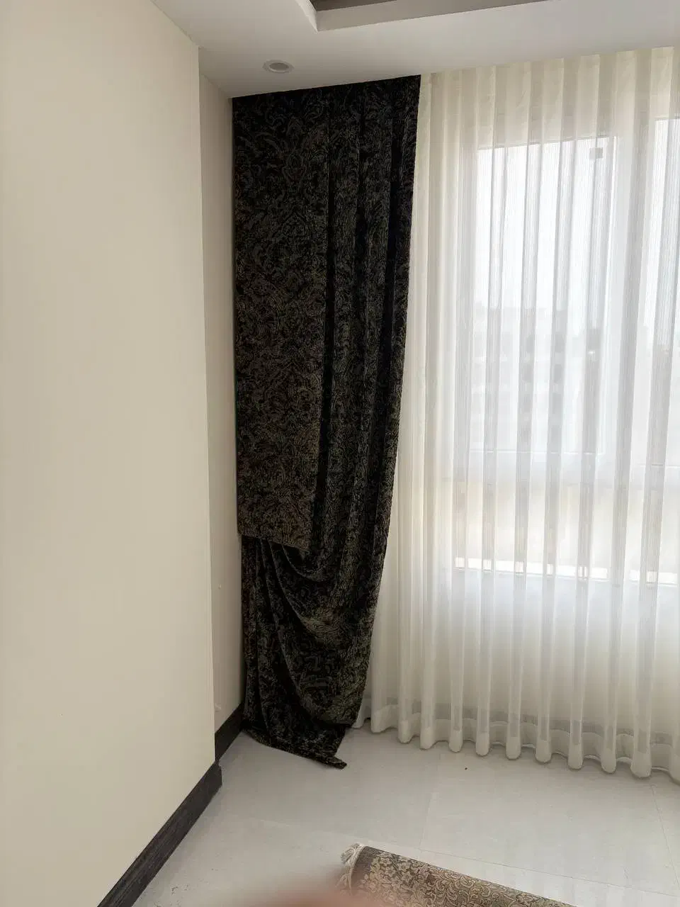 پرده کرپ ضخیم برای خونه عروس  بدون پیش پرداخت|پرده، رانر، رومیزی|مشهد, دانشجو|دیوار