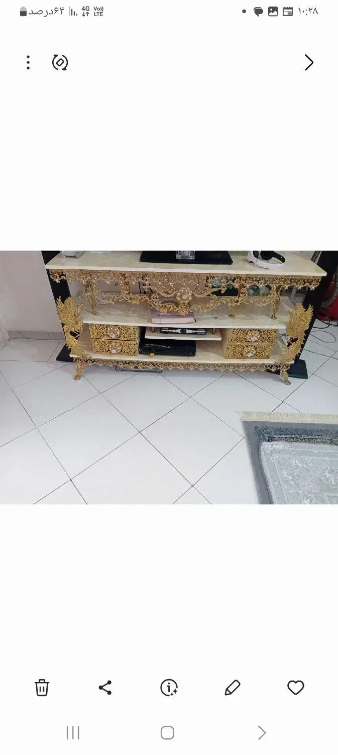 میز تلوزیون برنجی وساعت برنجی وبوفه برنجی|میز تلویزیون|تهران, شهر زیبا|دیوار