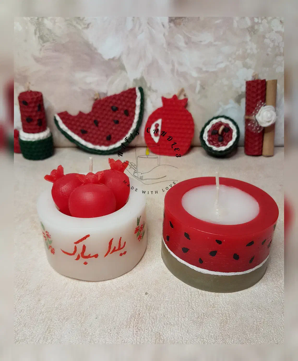 فروش شمع و گیفت یلدایی|صنایع دستی و سایر لوازم تزئینی|فردوس (خراسان), |دیوار