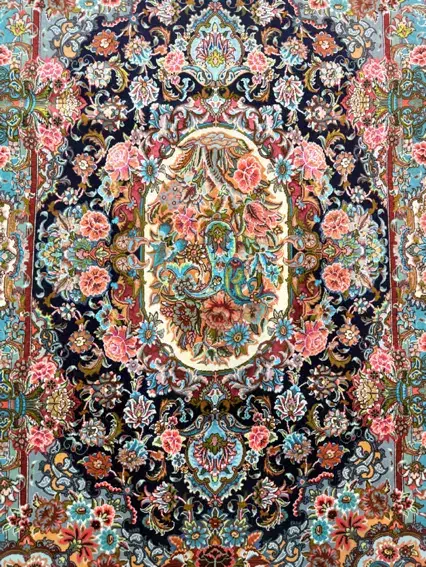 فرش دستباف تبریز اصل  زرع و نیم رج ۶۰ چله ابریشم|فرش|تهران, پاسداران|دیوار