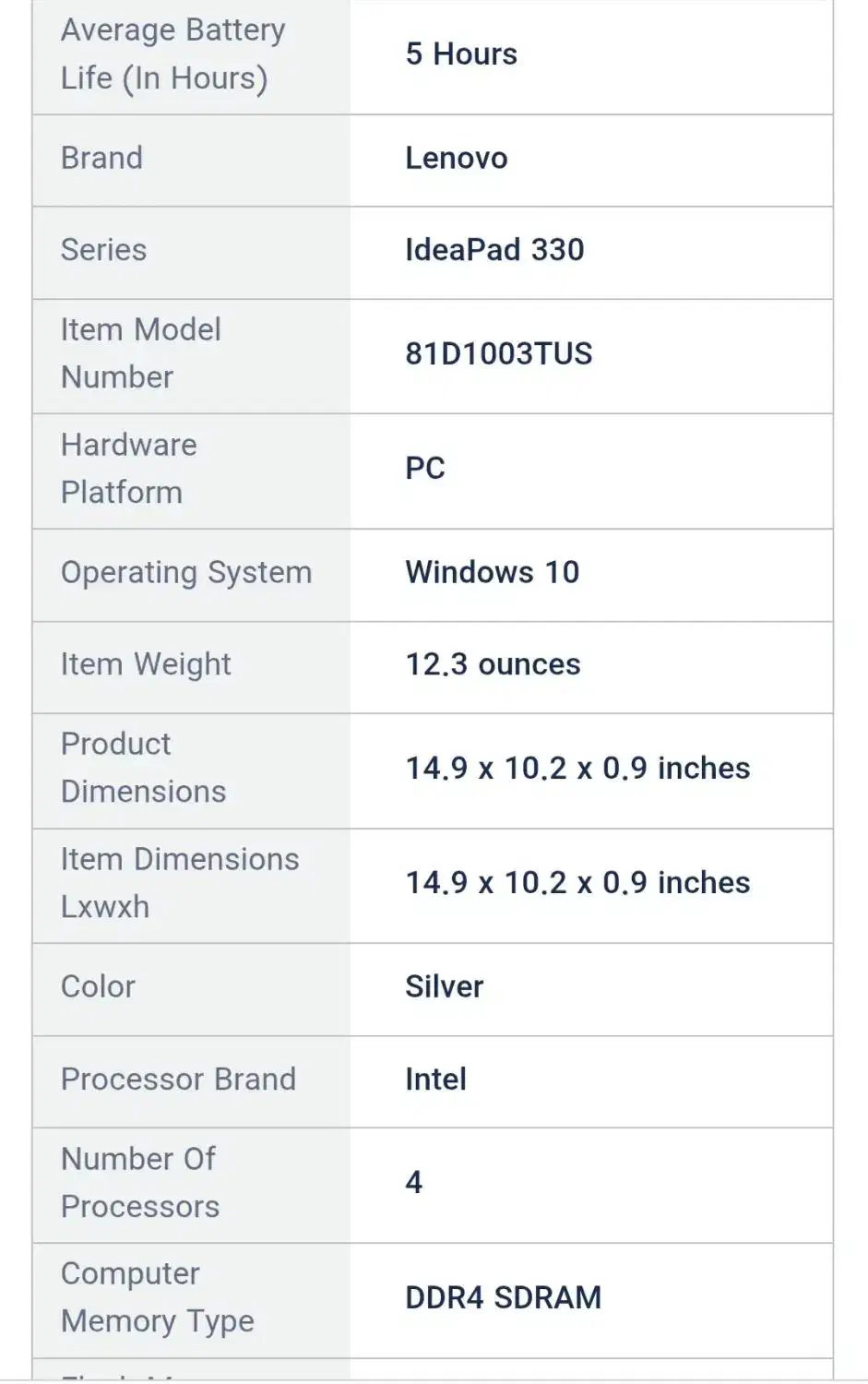 لپ تاپ لنوو ideapad ۳۳۰|رایانه همراه|تهران, نیروی هوایی (پیروزی)|دیوار