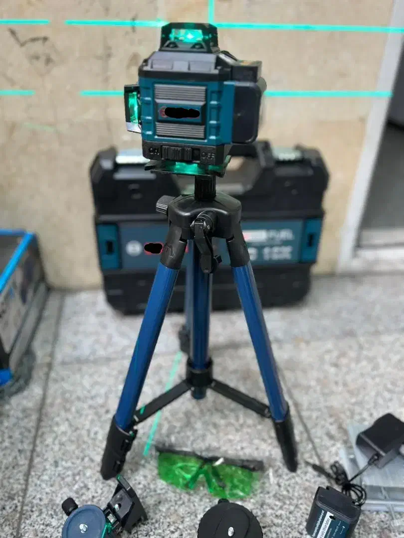 تراز لیزری۳۶۰درجه نورسبز۴خط۴بعدی ۱۶ لاین ریموتدار|ابزارآلات|قزوین, |دیوار