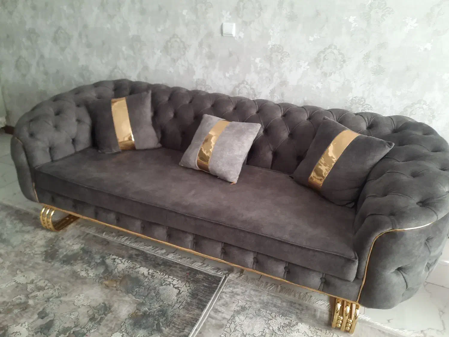 مبل چستر ۸نفره تمیز و سالم در حد نو|مبلمان خانگی و میز عسلی|کرج, شهرک یاس شمالی|دیوار