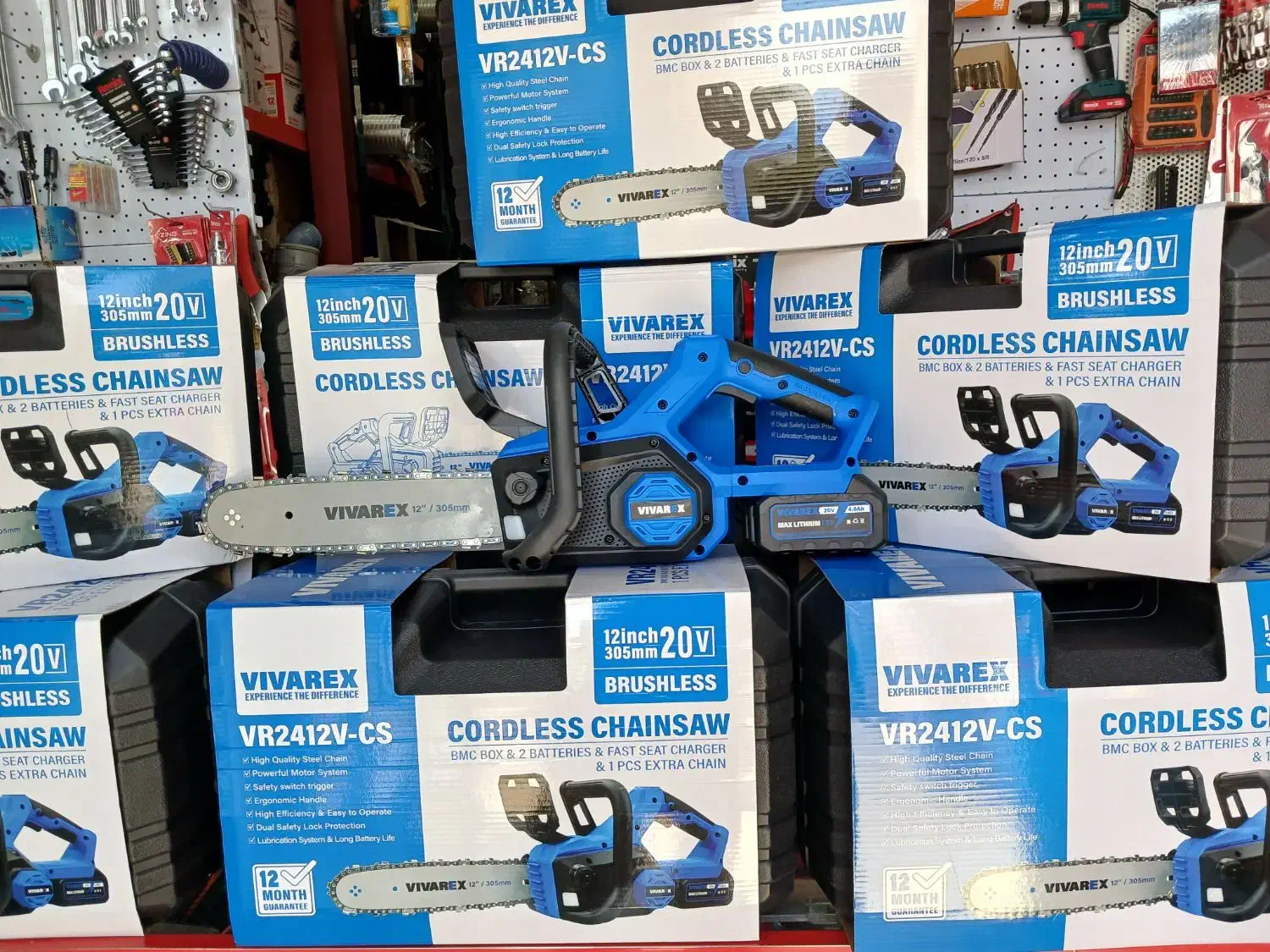 اره شارژی زنجیری براشلس ویوارکس ۳۰ سانتی ۲ باطری|ابزارآلات|شیراز, شهرک رضوان|دیوار