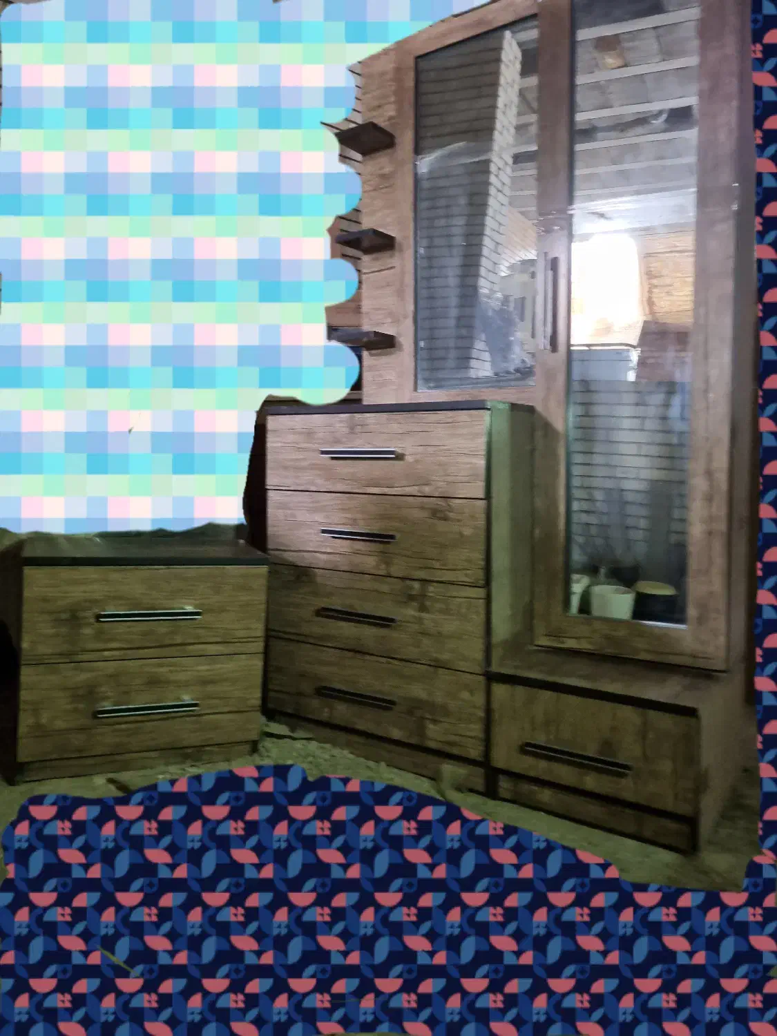 میز آرایش وعسلی|جاکفشی، کمد، دراور|تفت, |دیوار