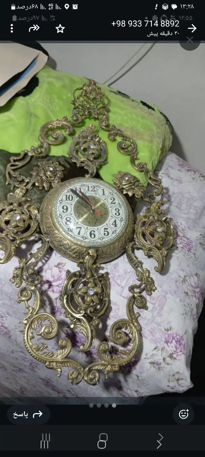 باسلام، خرید و فروش لوستر و بوفه برنج ساعت|لوستر و چراغ آویز|حسین آباد, |دیوار