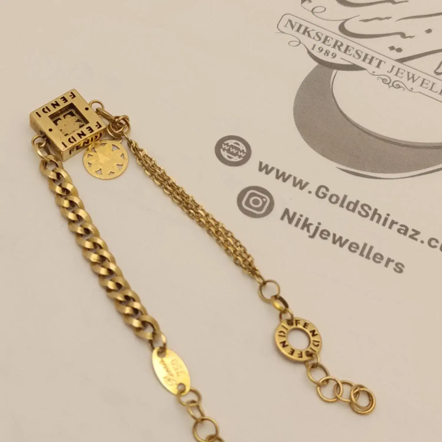 دستبند زنجیری طلای 18عیار  اجرت اقتصادی|جواهرات|شیراز, ملاصدرا|دیوار
