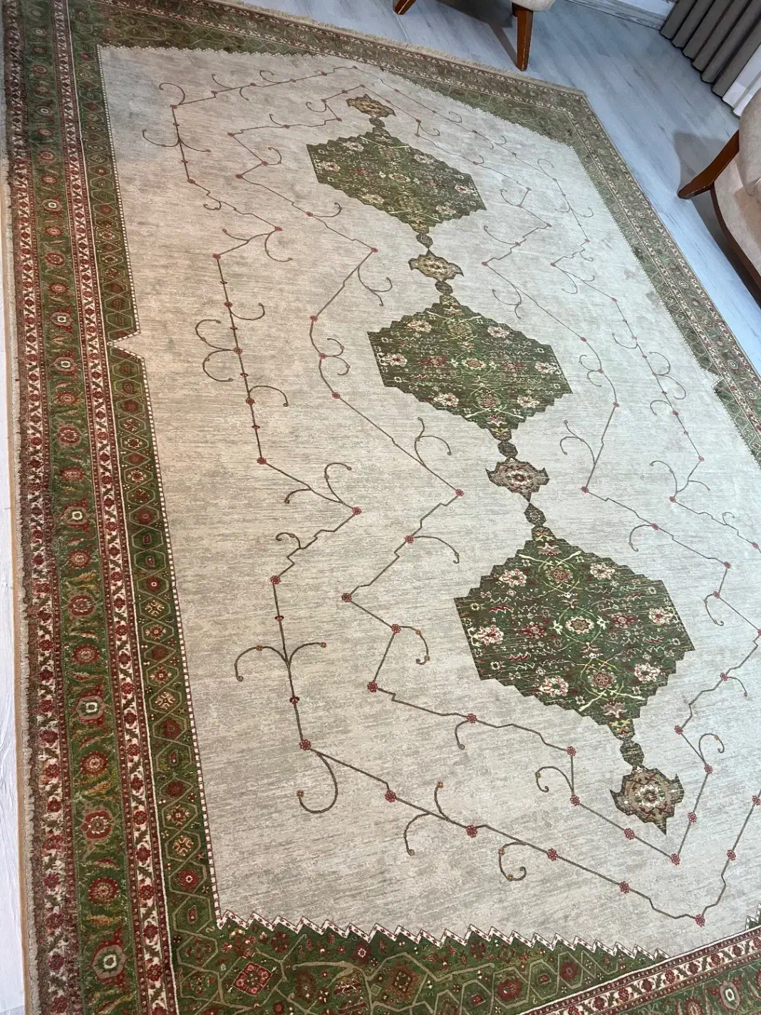 فرش ماشینی طرح ابریشم|فرش|علی‌آباد کتول, |دیوار