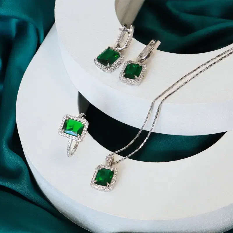 نیم ست نقره زنانه جی تی ای مدل جی لوکس با قیمت منا|جواهرات|رشت, بازار|دیوار