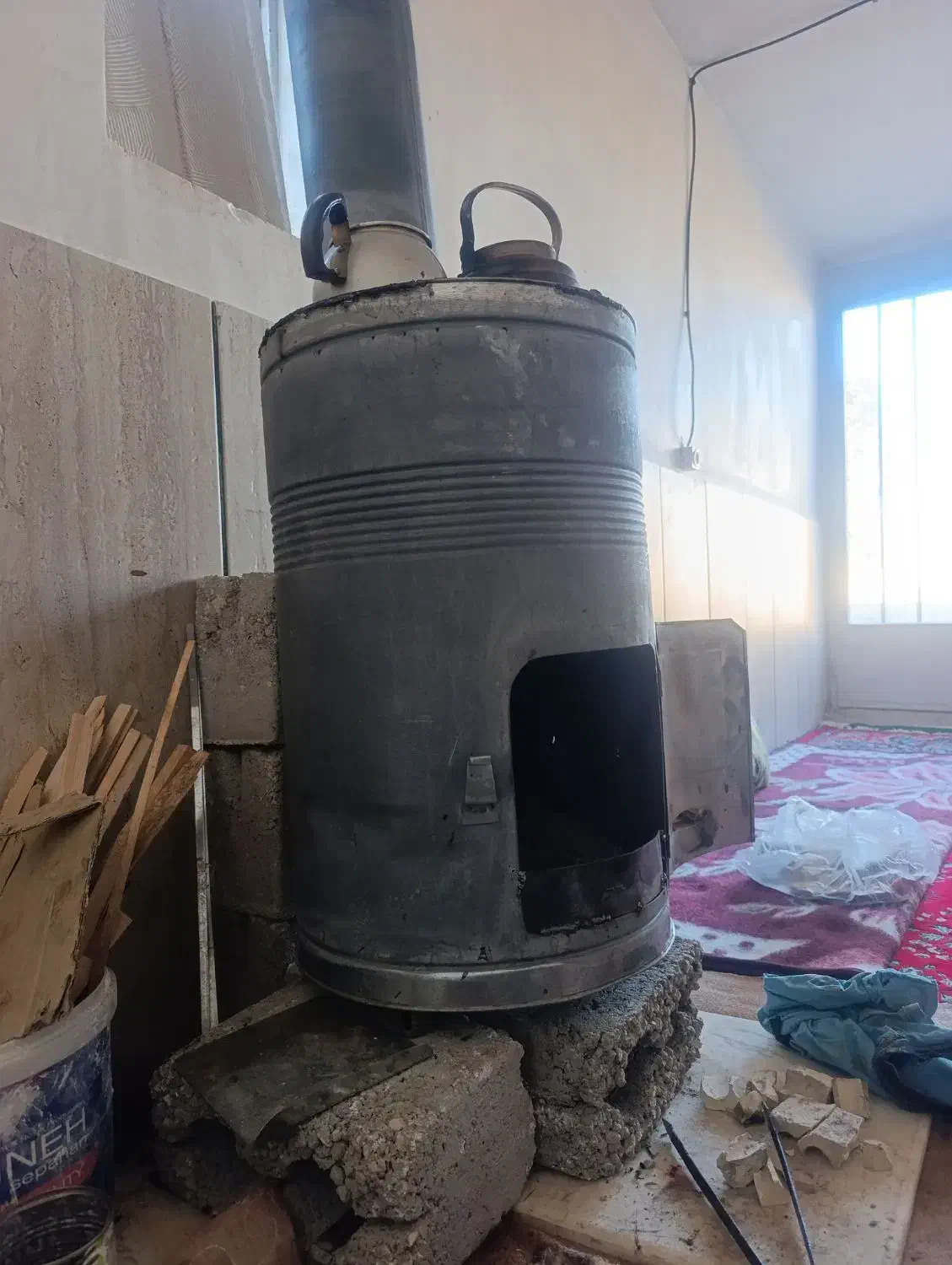 بخاری چوبی هیزمی|بخاری، هیتر، شومینه|نجف‌آباد, جلال آباد|دیوار