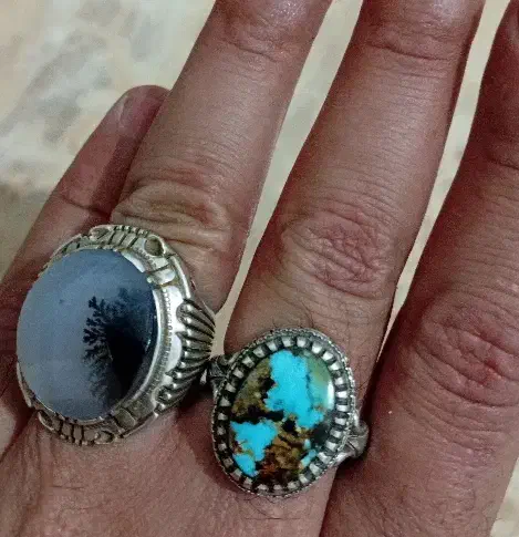 انگشتر شجر قاعن و فیروزه نیشابور|جواهرات|کرج, باغستان|دیوار