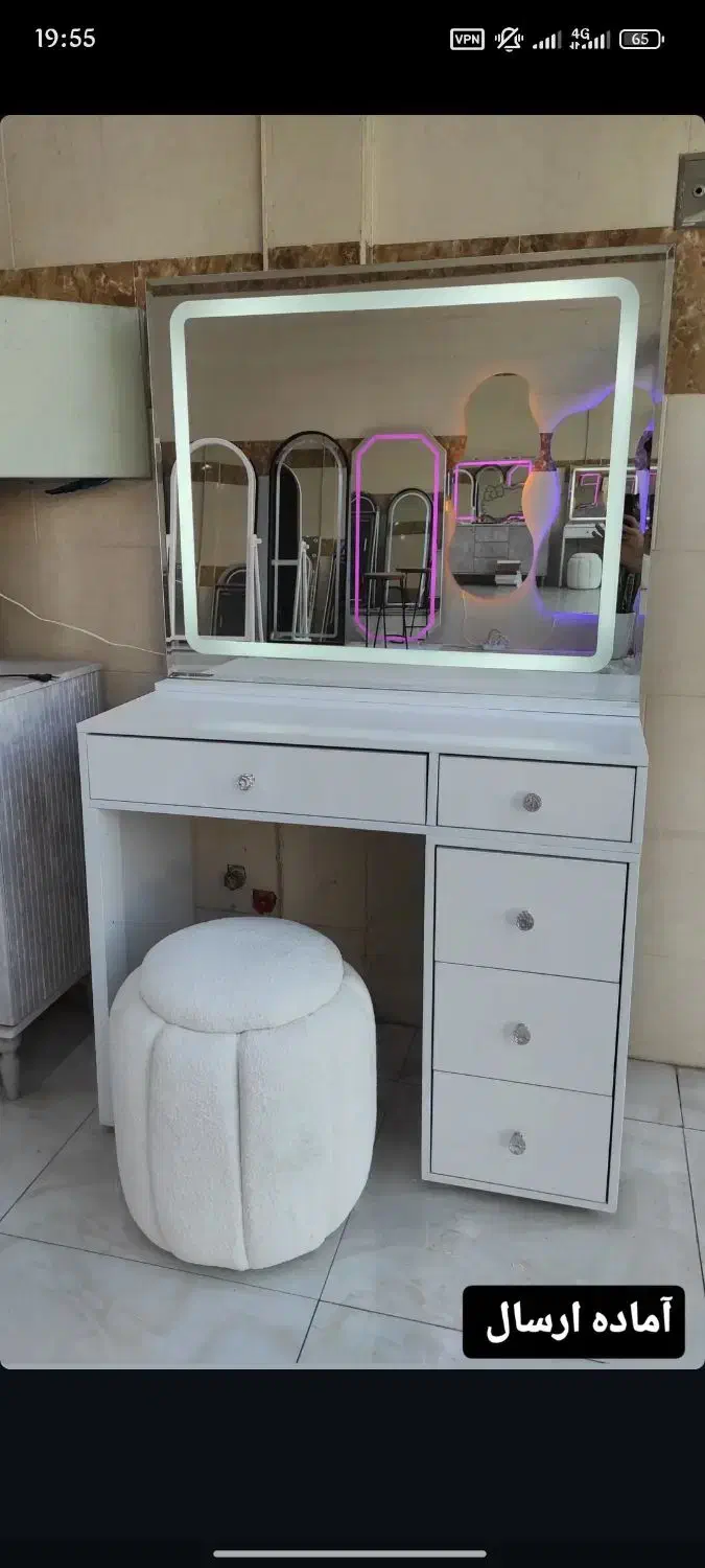 تولید انواع میز آرایش و آینه|جاکفشی، کمد، دراور|کرج, کرج نو|دیوار