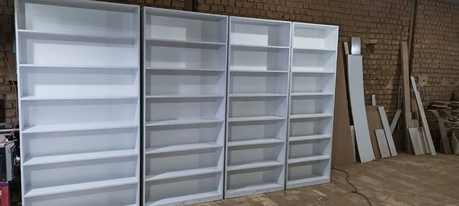 کتابخانه درب دار بدون درب|کتابخانه، شلف، قفسه‌های دیواری|قم, شاه ابراهیم|دیوار