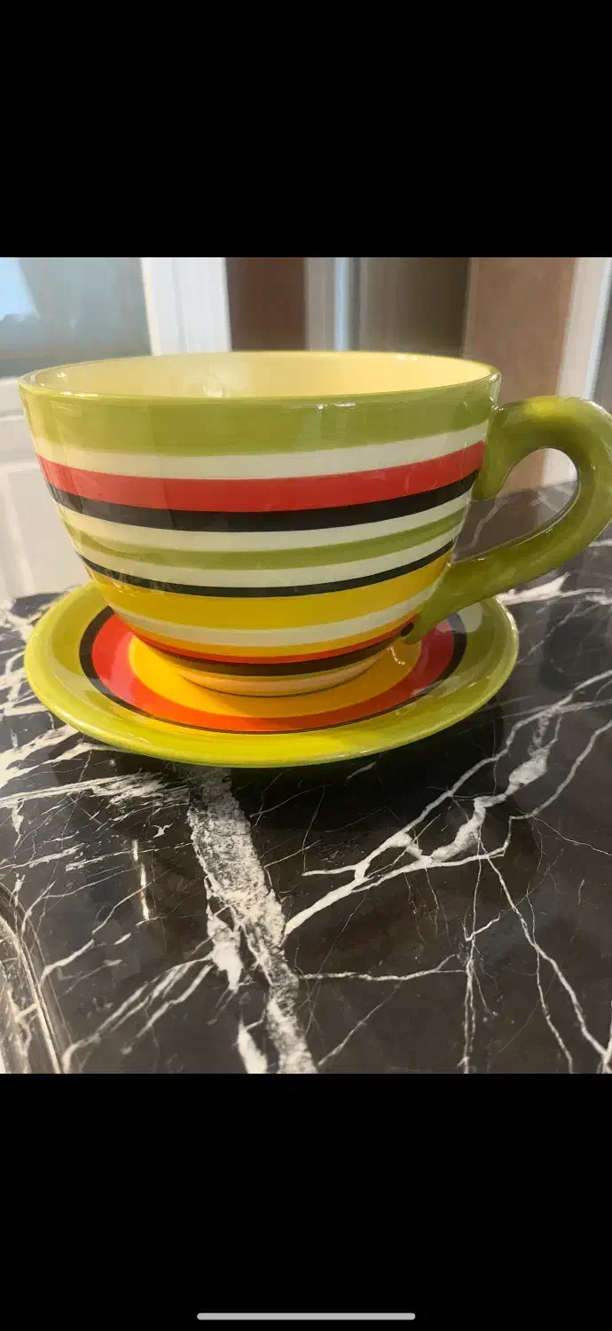 فنجان نعلبکی تزیینی|ظروف سرو و پذیرایی|زنجان, |دیوار