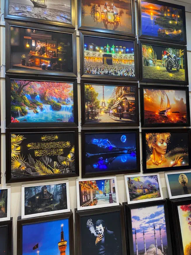 انواع تابلو چراغدار فروش ویژه|چراغ خواب و آباژور|مشهد, کوه سنگی|دیوار