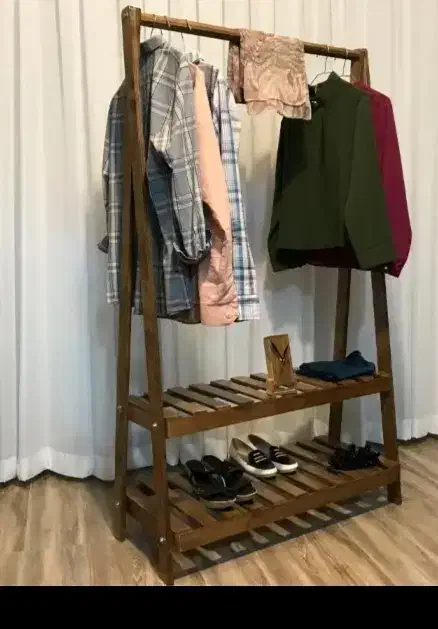 رگال چوبی دو طبقه|جاکفشی، کمد، دراور|کرمانشاه, |دیوار