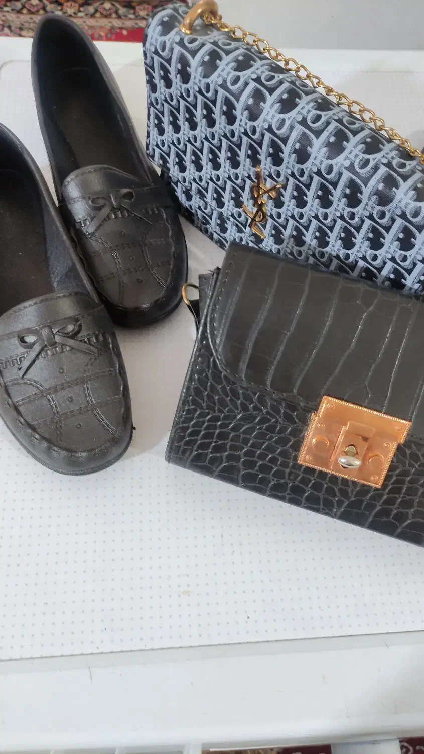 دو عدد کیف ویک کفش پلاستیکی روفرشی|کیف، کفش، کمربند|فسا, |دیوار