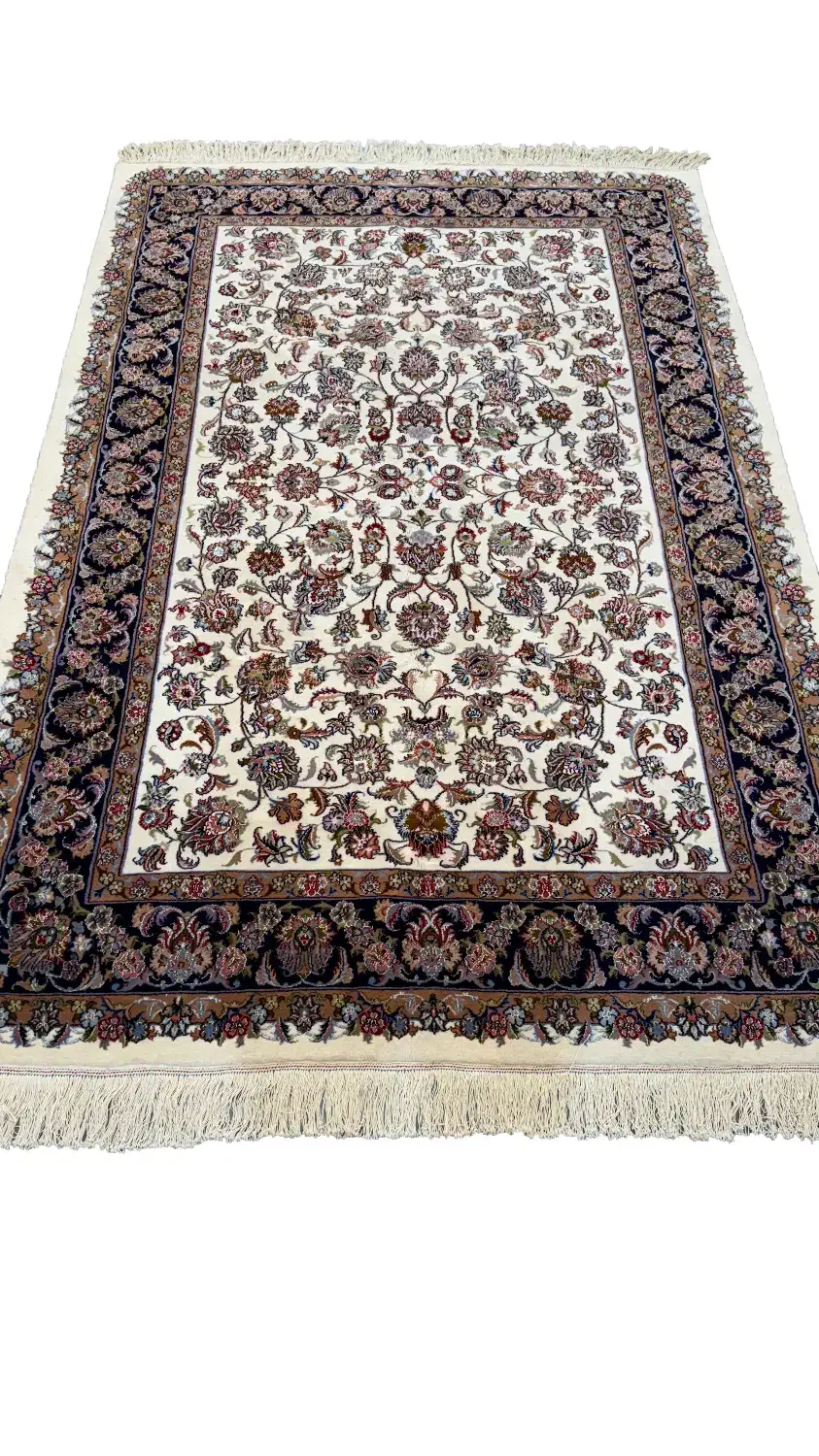 فرش دستباف تک ۶ متری حاشیه سرمه ای|فرش|مشهد, سجاد شهر|دیوار