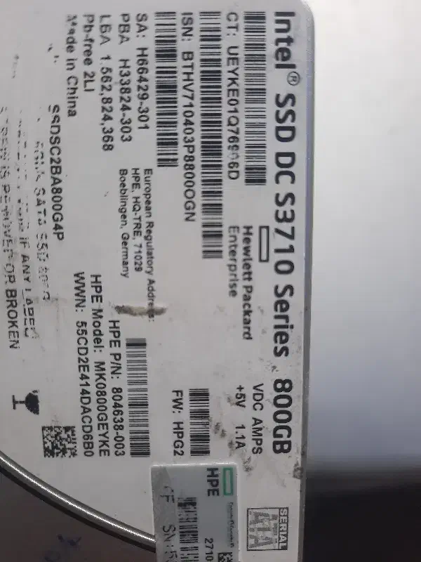 SSD SATA INTEL 800GB|قطعات و لوازم جانبی رایانه|همدان, |دیوار