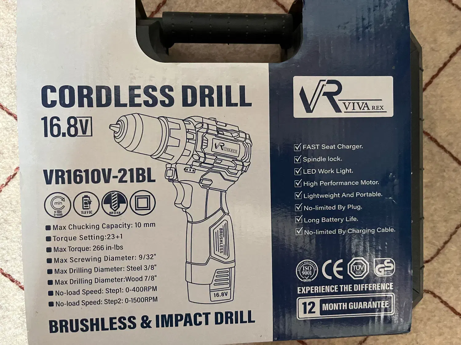 دریلا شارژی ویوارکس|ابزارآلات|اصفهان, رهنان|دیوار