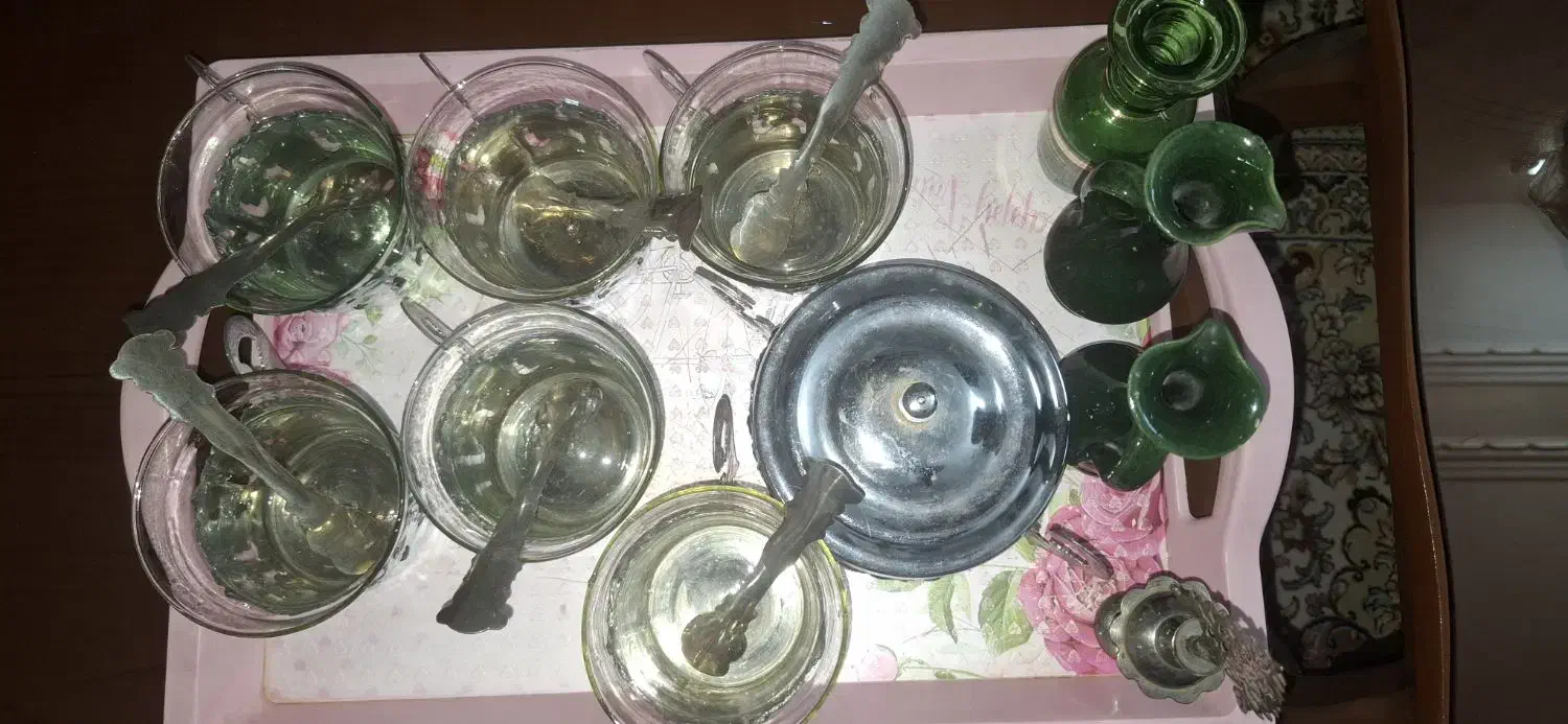 ست فنجان و قندان|کلکسیون اشیاء عتیقه|خمینیشهر, |دیوار