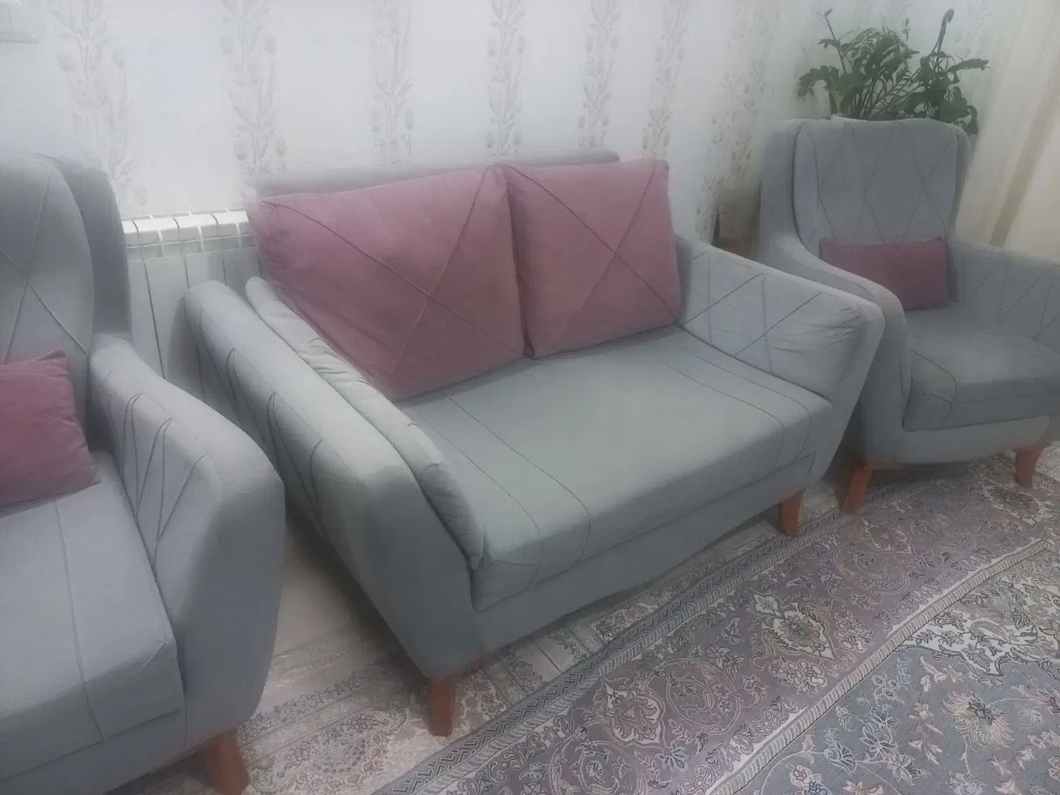 مبلمان۷نفره|مبلمان خانگی و میز عسلی|شاهین‌شهر, مسکن مهر|دیوار