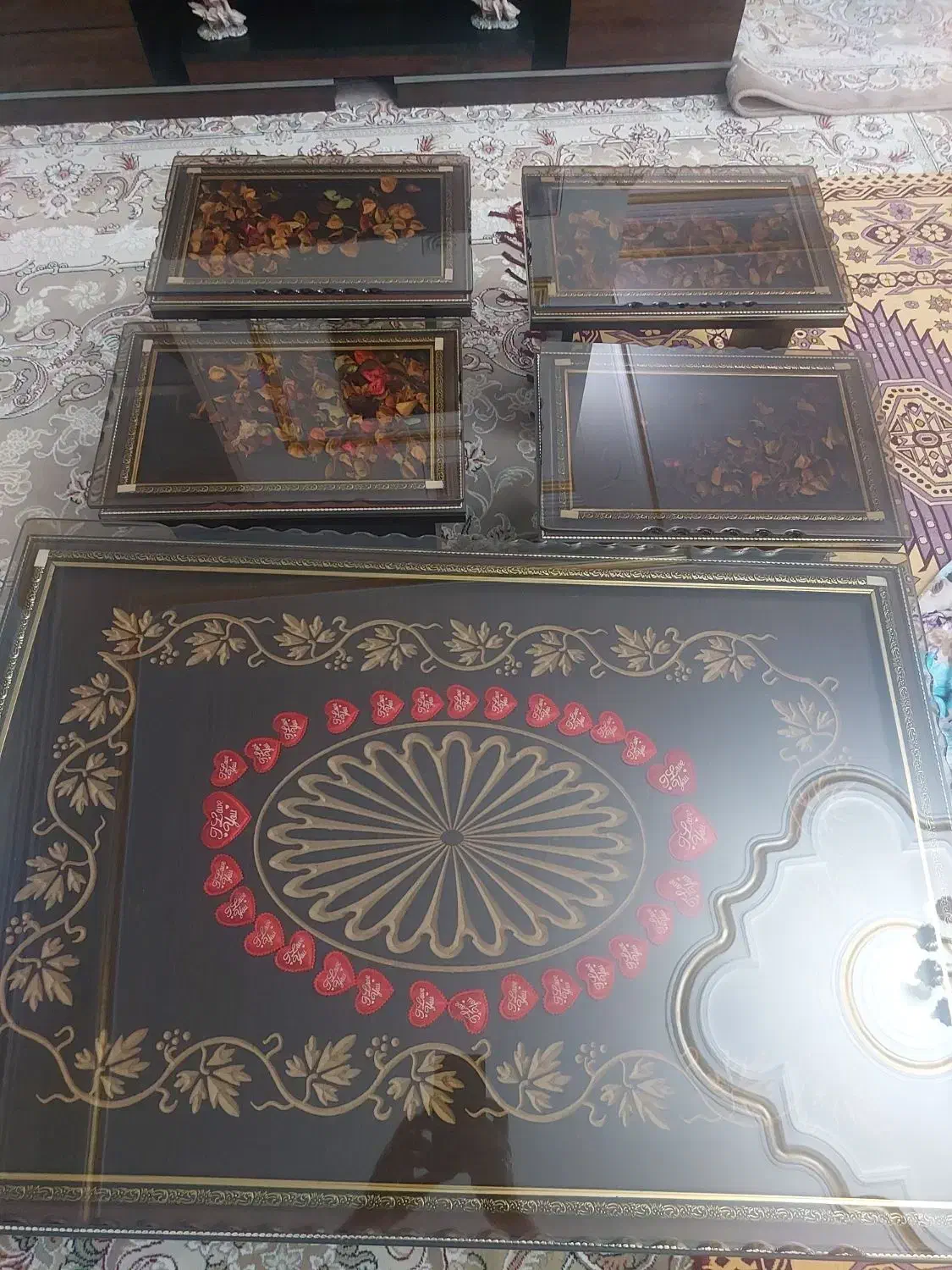 میز و ۴ عدد عسلی|مبلمان خانگی و میز عسلی|اسلام‌شهر, مظفریه|دیوار