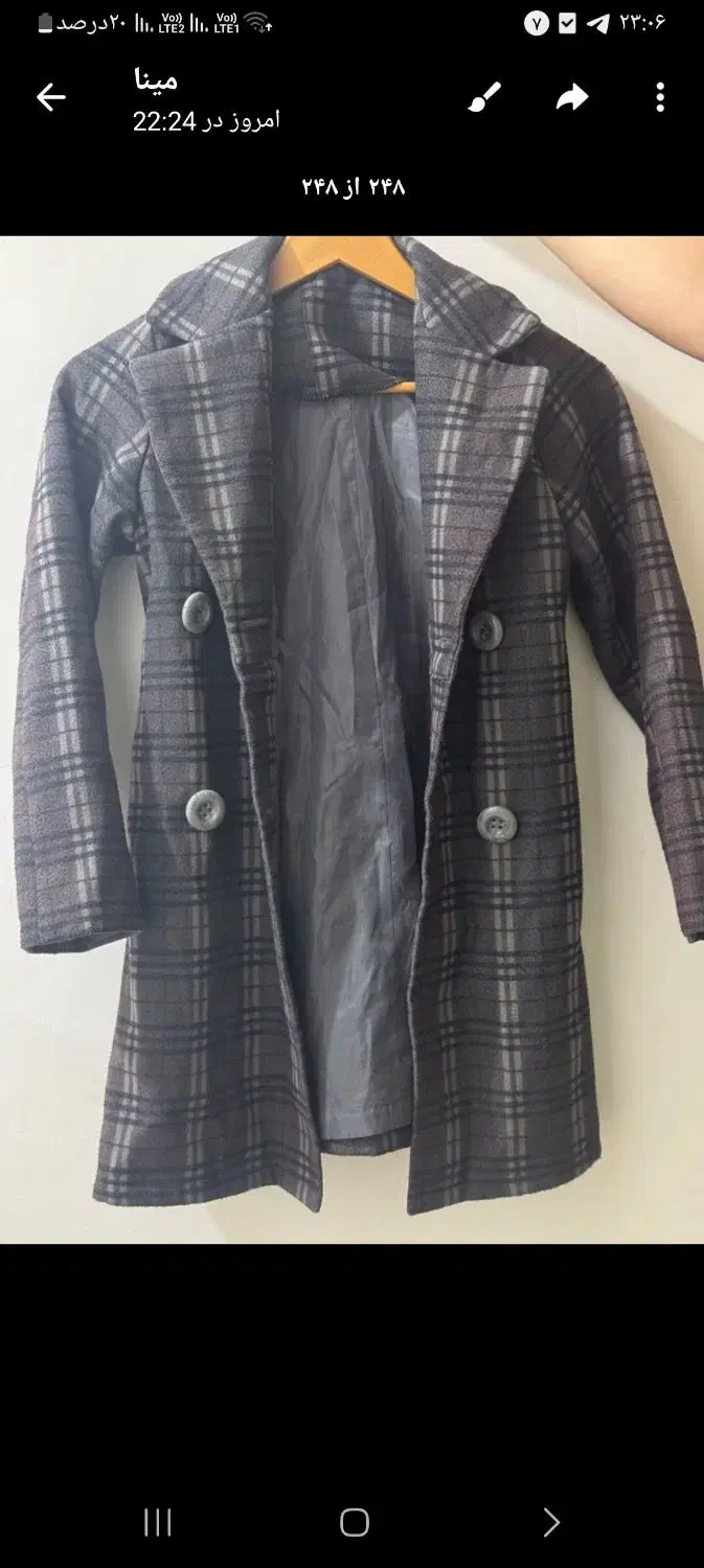 یک عدد پالتوی دخترانه مناسب ۶تا ۸سال|کفش و لباس بچه|کاشمر, |دیوار