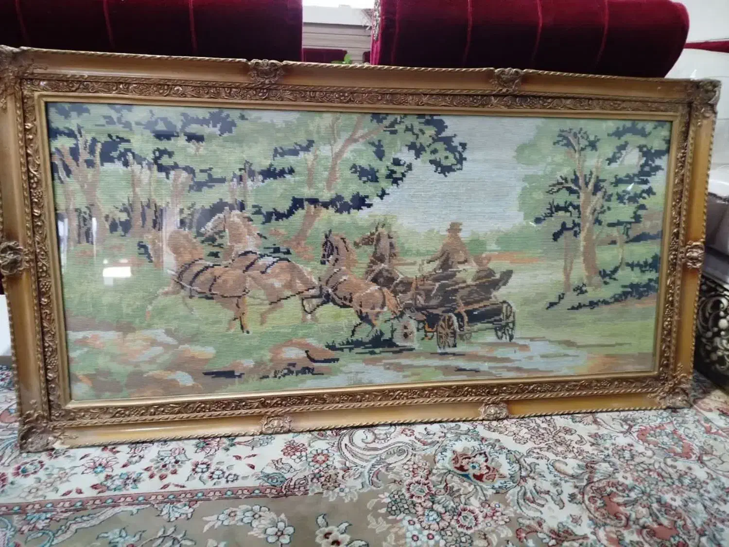 تابلو کوبلن قدیمی و نوستالژی|صنایع دستی و سایر لوازم تزئینی|مشهد, آزادشهر|دیوار