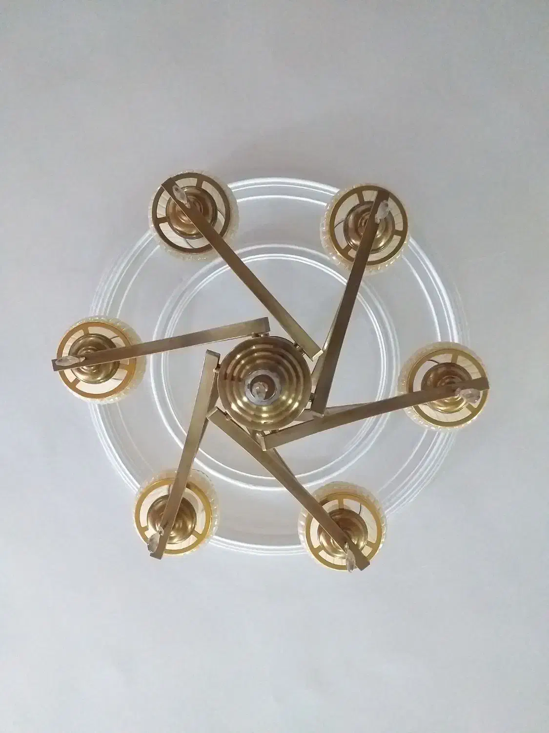 لوستر ۶ شاخه رنگ ثابت برنزی|لوستر و چراغ آویز|ری, ظهیرآباد|دیوار