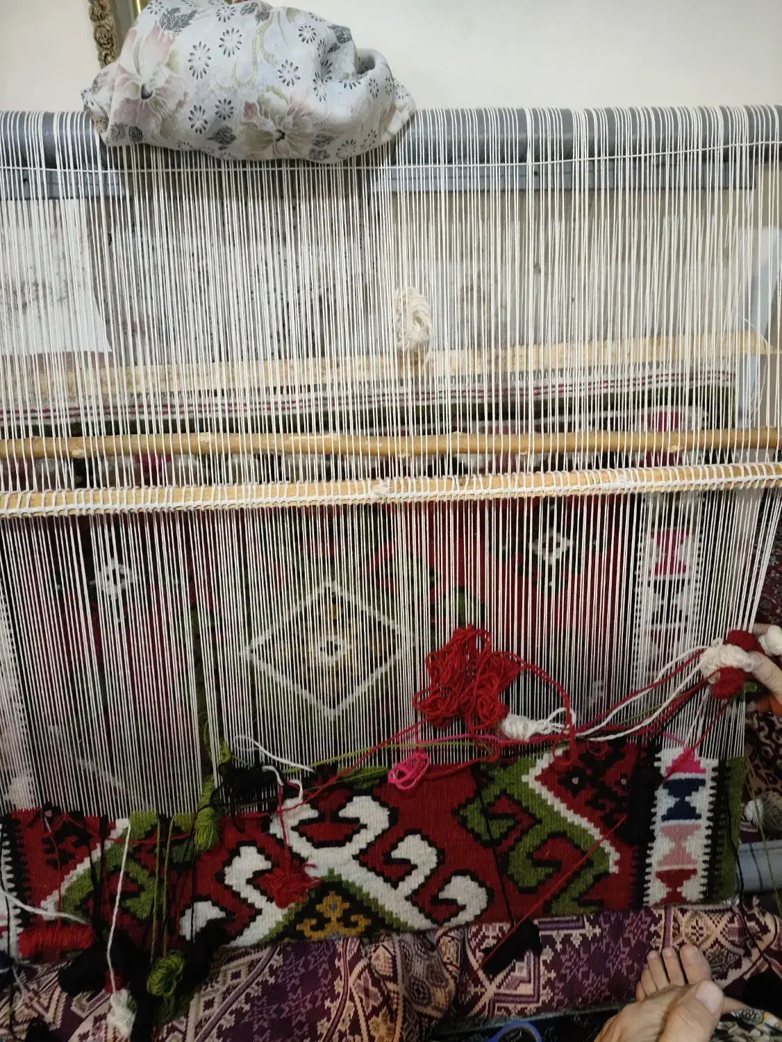 یک جفت گلیم دست بافت تمام پشم|گلیم، جاجیم، گبه|کرمانشاه, |دیوار