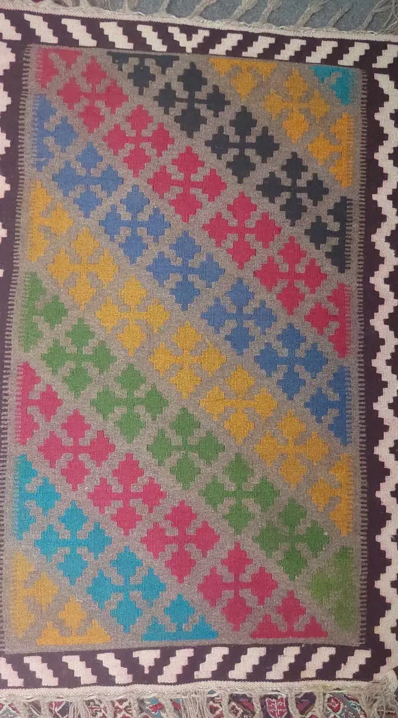 قالیچه نمدی دست بافت|گلیم، جاجیم، گبه|گرگان, |دیوار