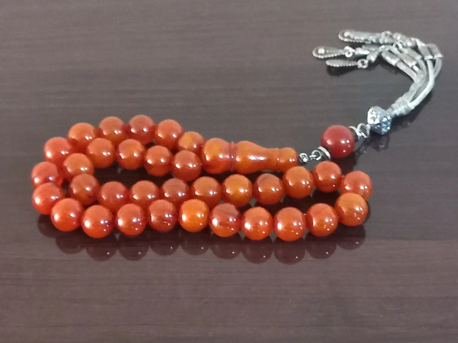 تسبح کهربا  المانی رگه دار  بودار|کلکسیون اشیاء عتیقه|اسلام‌شهر, شهرک مهدیه|دیوار