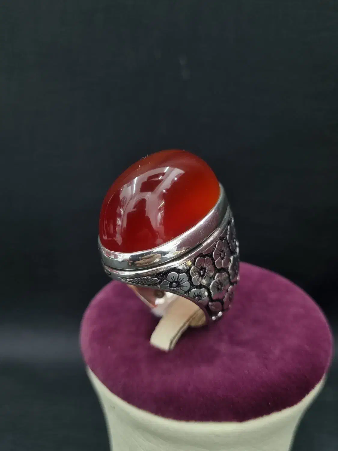 انشگتر نقره/عقیق/مالاکیت/دست ساز|جواهرات|آباده, |دیوار