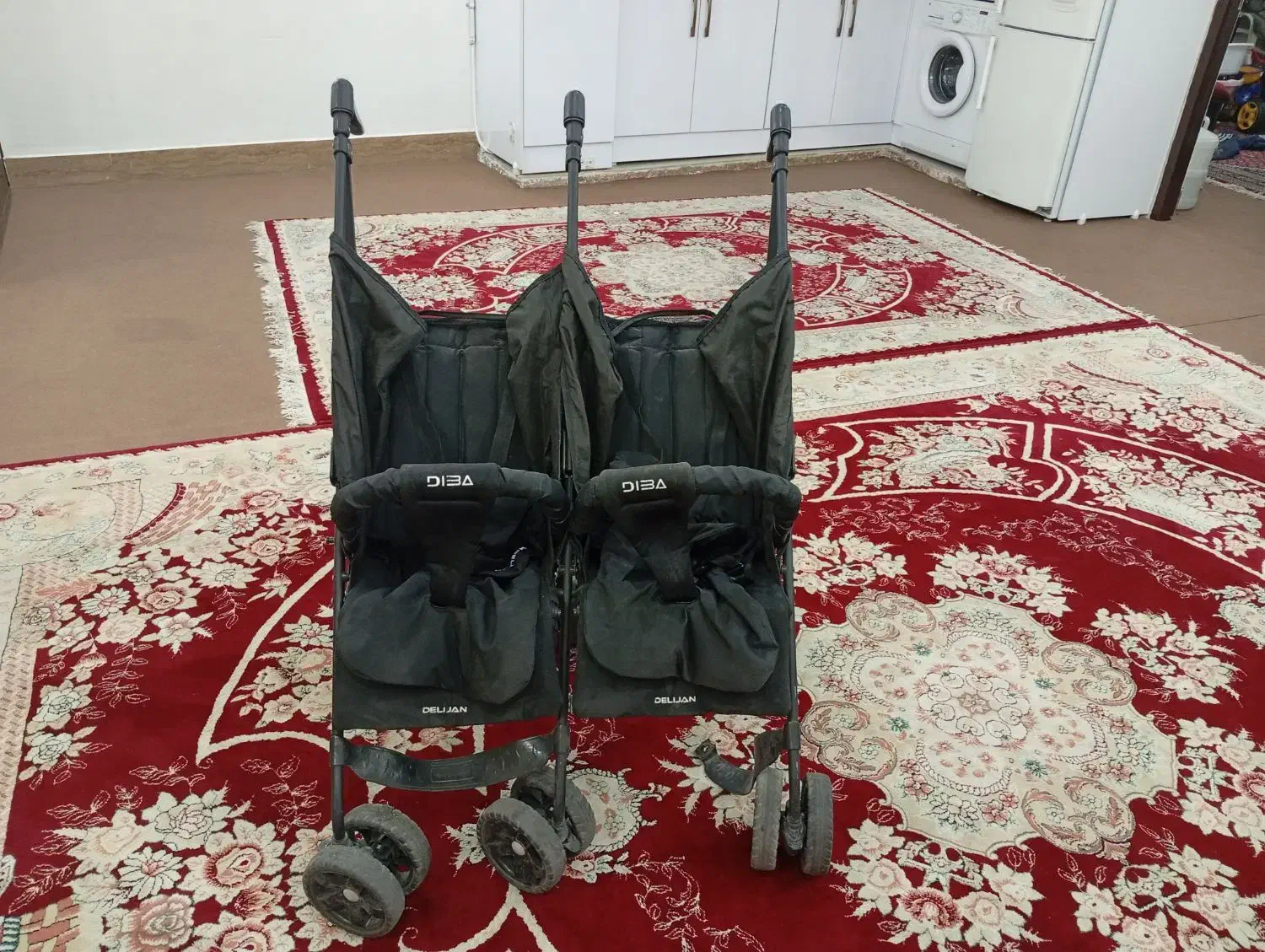 کالسکه دوقلویی عصایی|کالسکه و لوازم جانبی|اهواز, بیست متری شهرداری|دیوار