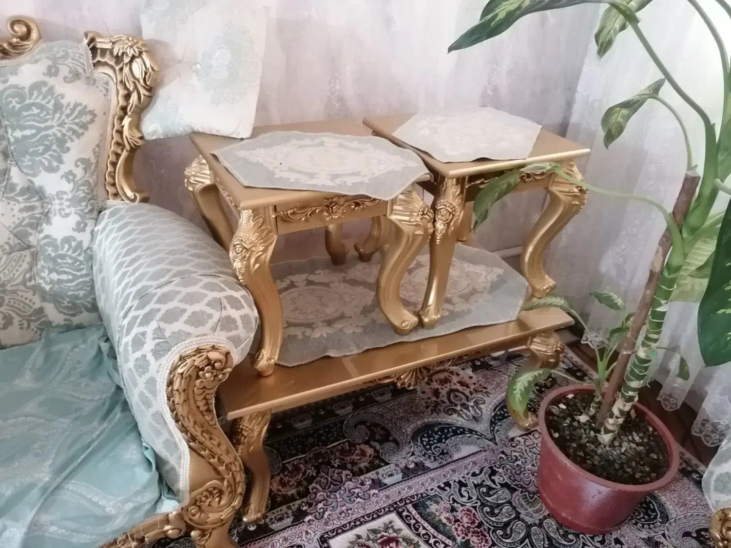 مبل نیمه سلطنتی 10 نفره|مبلمان خانگی و میز عسلی|صباشهر, |دیوار