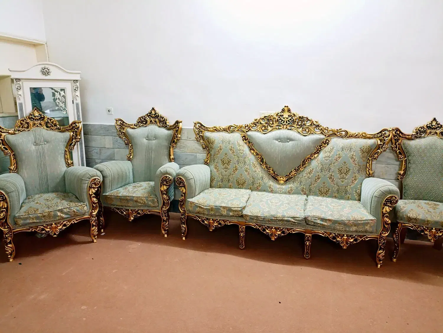 مبل استیل سلطنتی ۹ نفره تمام راش|مبلمان خانگی و میز عسلی|قم, وادی السلام|دیوار