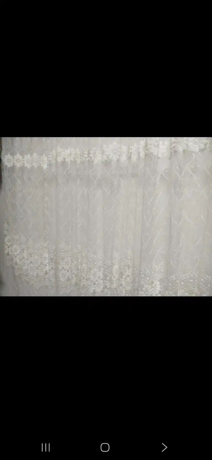 پرده سالم توری گلدار|پرده، رانر، رومیزی|نشتارود, |دیوار